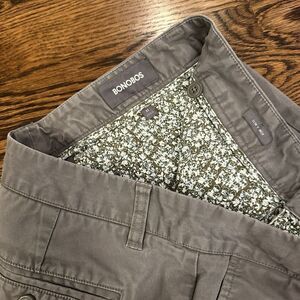 Bonobos Chino Shorts Mens 33 Gray Slim 9" Inseam Cotton‎ Casual